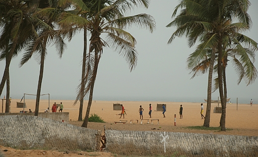 The beach from the coastal highway